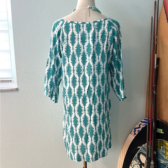 NWT Tybee Island Clothing Co.,TealWhite,  Lightweight, Beach to Brunch, Cover-Up - Picture 2 of 12